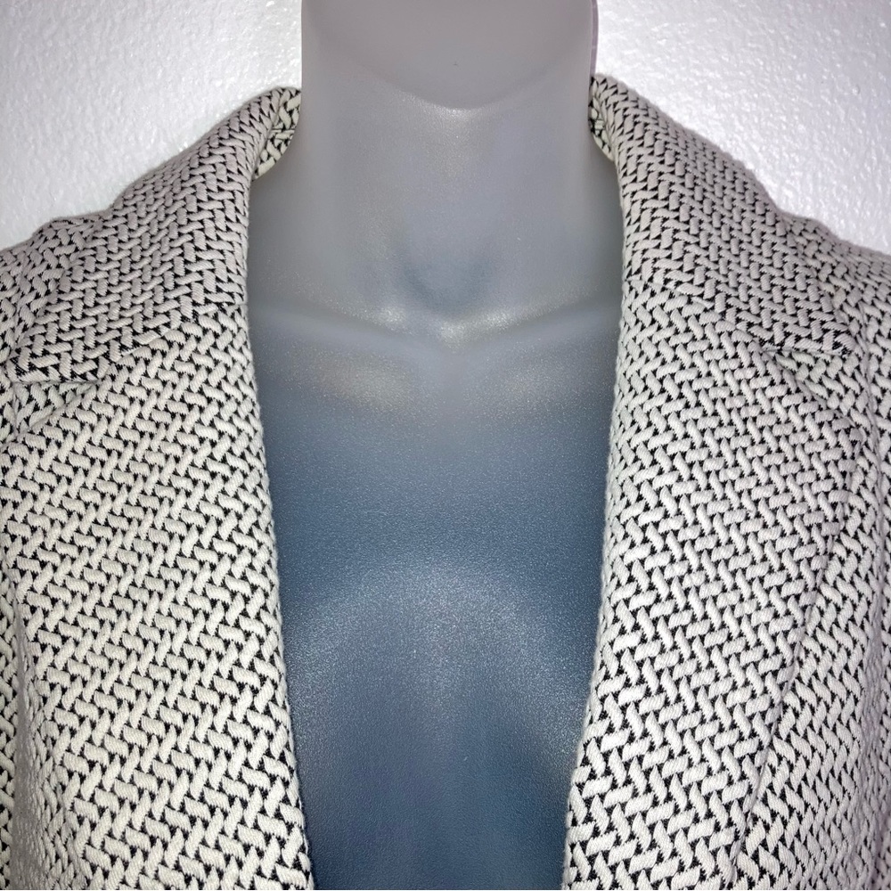 Talbots Black And White Check Pattern Button Fron… - image 3